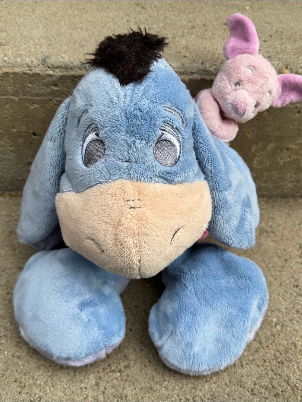 Disney Eeyore Floppy Ear Plush with Piglet 15”